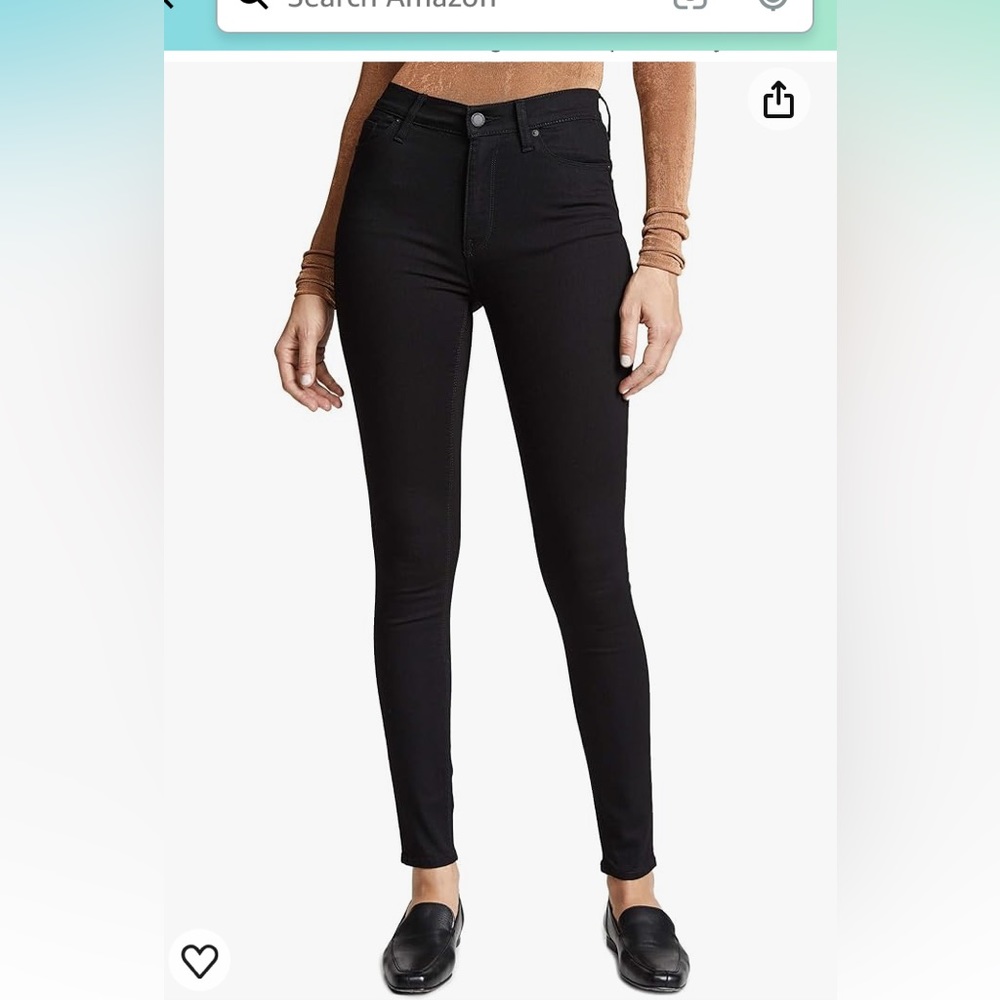 Hudson size 25 black skinny jeans